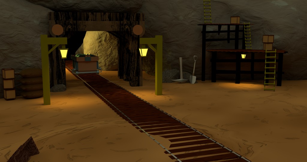 Miners Cave Low Poly preview image 1
